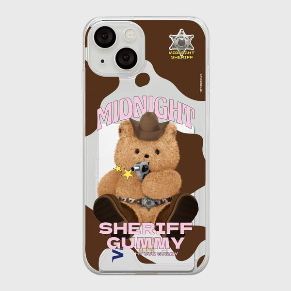 [THENINEMALL] Pattern Cowboy Clear Phone Case (3 types)