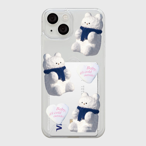 [THENINEMALL] Pattern Gummy Snowman Clear Phone Case (3 types)