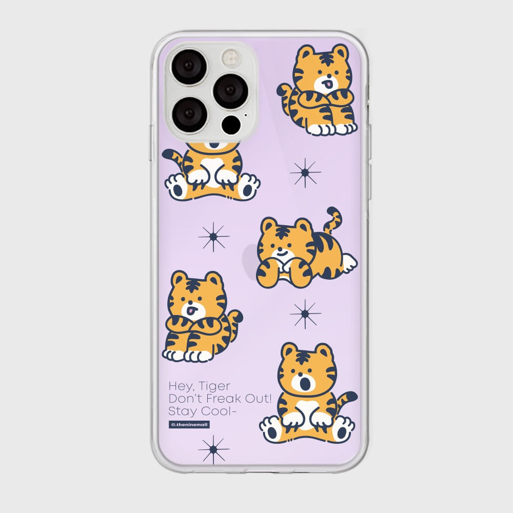 [THENINEMALL] Pattern Hey Tiger Mirror Phone Case