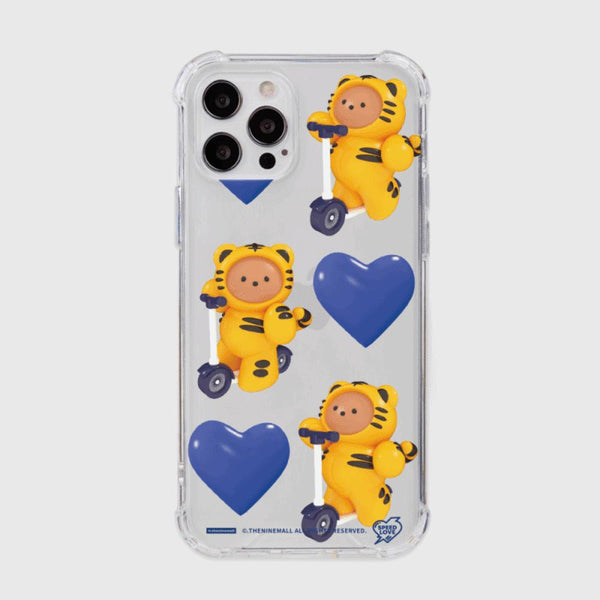 [THENINEMALL] Pattern Speed Love Clear Phone Case (3 types)