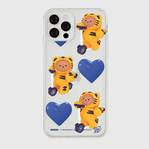 [THENINEMALL] Pattern Speed Love Clear Phone Case (3 types)