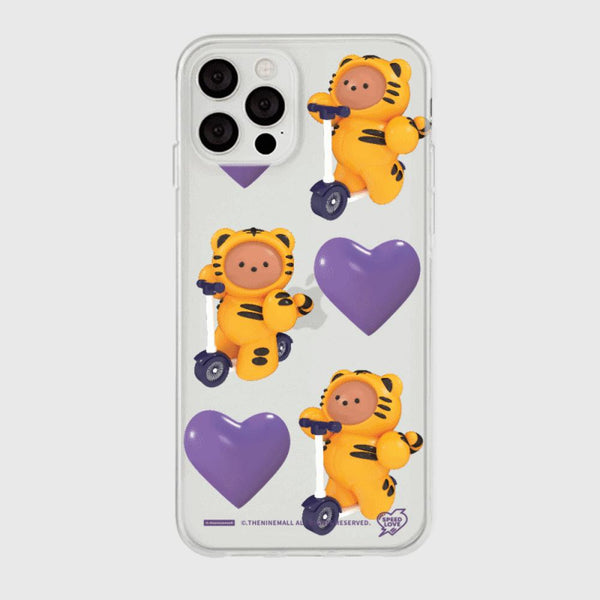 [THENINEMALL] Pattern Speed Love Clear Phone Case (3 types)