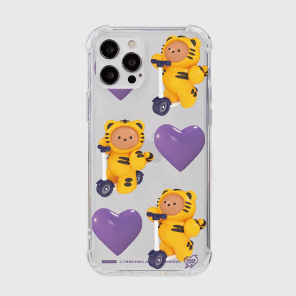 [THENINEMALL] Pattern Speed Love Clear Phone Case (3 types)