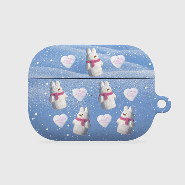 [THENINEMALL] Pattern Windy Snowman AirPods Hard Case