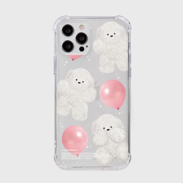 [THENINEMALL] Pink Balloon Clear Phone Case (3 types)