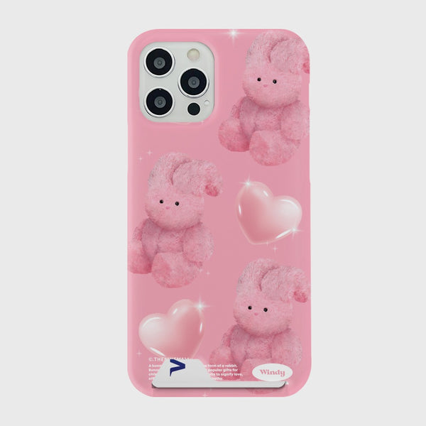 [THENINEMALL] Pink Heart Toy Windy Hard Phone Case (3 types)