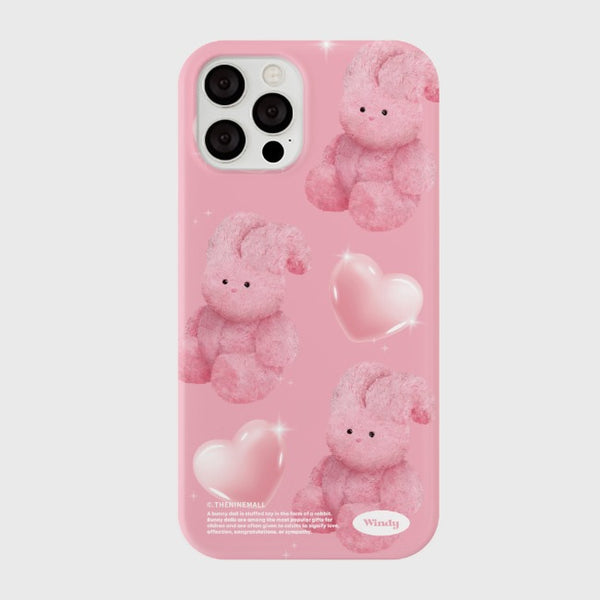 [THENINEMALL] Pink Heart Toy Windy Hard Phone Case (3 types)