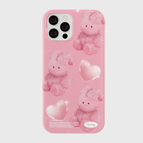 [THENINEMALL] Pink Heart Toy Windy Hard Phone Case (3 types)