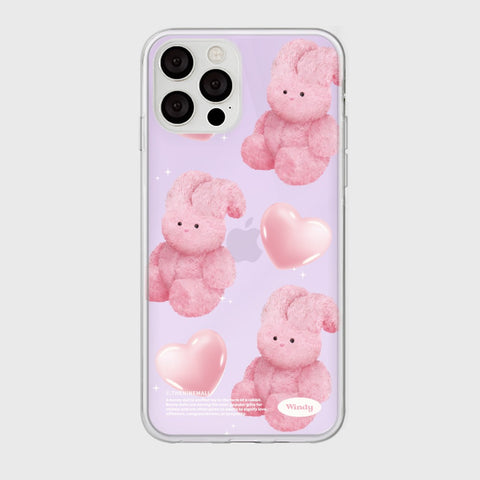 [THENINEMALL] Pink Heart Toy Windy Mirror Phone Case