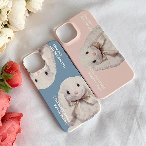 [Mademoment] Pray For You Rabbit Design Phone Case
