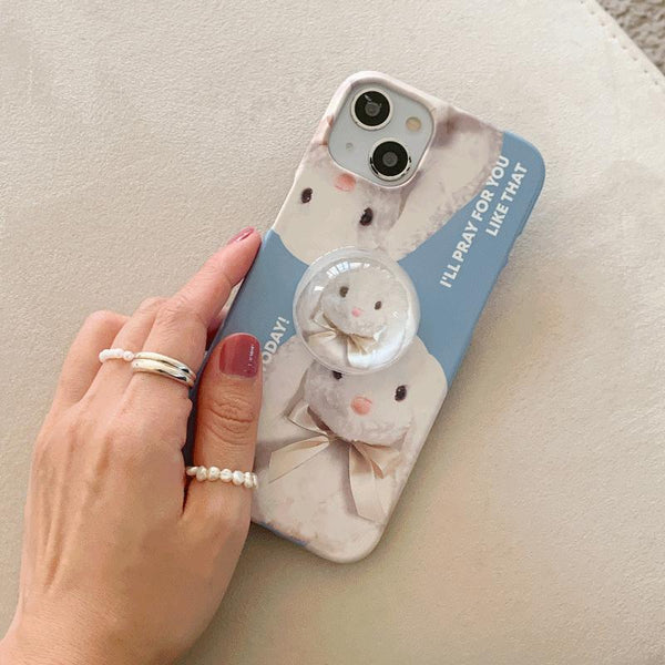 [Mademoment] Pray For You Rabbit Design Phone Case