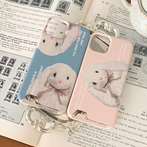 [Mademoment] Pray For You Rabbit Design Phone Case