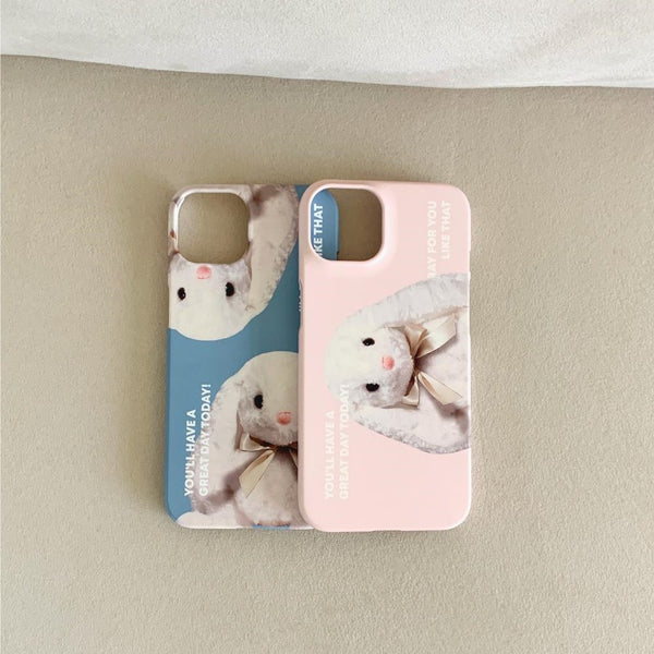 [Mademoment] Pray For You Rabbit Design Phone Case