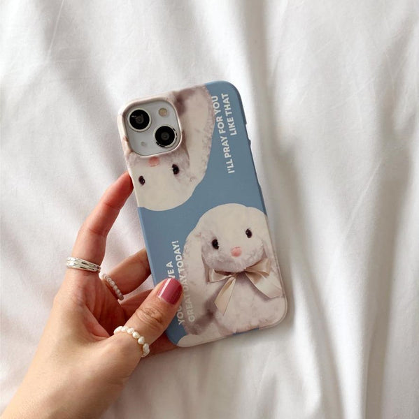 [Mademoment] Pray For You Rabbit Design Phone Case