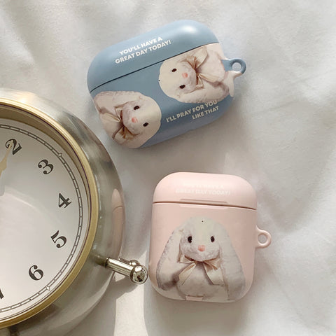 [Mademoment] Pray For You Rabbit Design Airpods Case