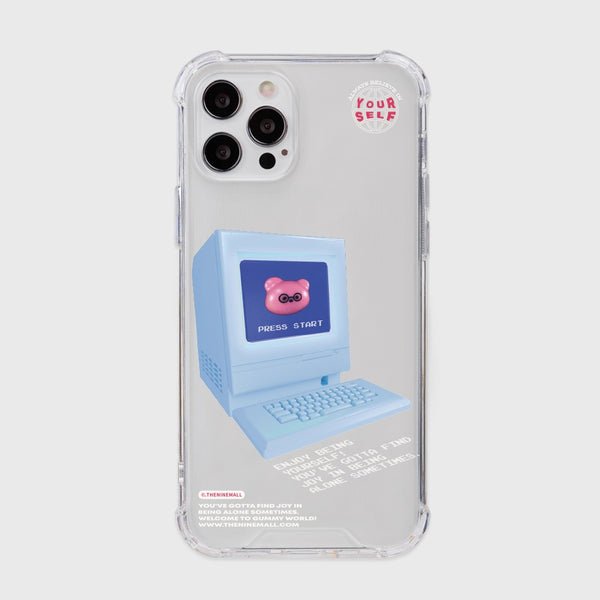 [THENINEMALL] Press Start Clear Phone Case (3 types)