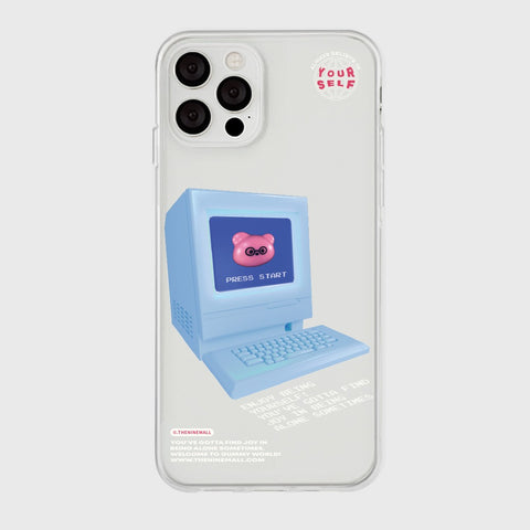 [THENINEMALL] Press Start Clear Phone Case (3 types)