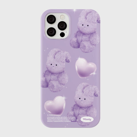 [THENINEMALL] Purple Heart Toy Windy Hard Phone Case (3 types)