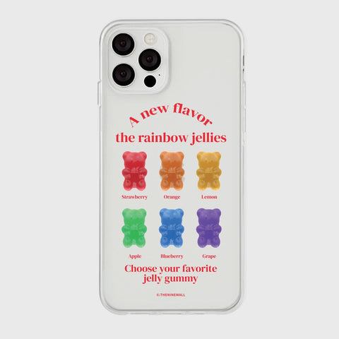 [THENINEMALL] Rainbow Jellies Clear Phone Case (3 types)
