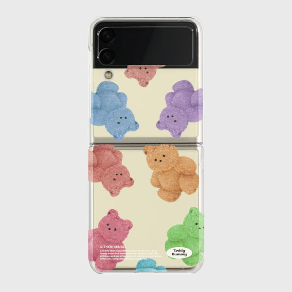 [THENINEMALL] Rainbow Teddy Gummy Clear Phone Case (3 types)