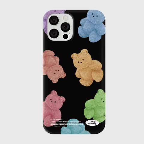[THENINEMALL] Rainbow Teddy Gummy Hard Phone Case (3 types)