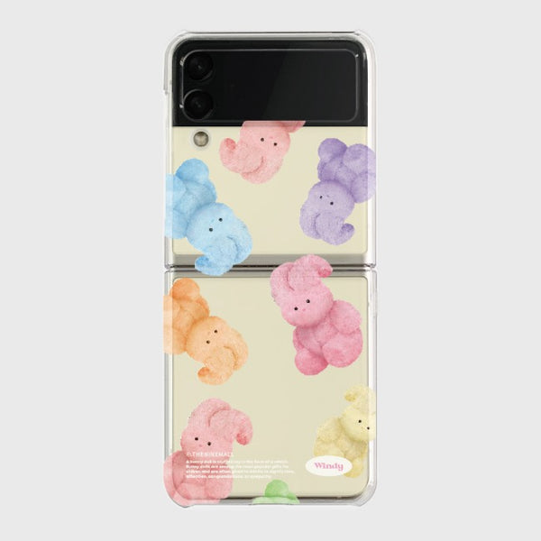 [THENINEMALL] Rainbow Toy Windy Pattern Clear Phone Case (3 types)