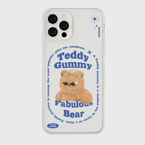 [THENINEMALL] Round Fabulous Bear Clear Phone Case (3 types)