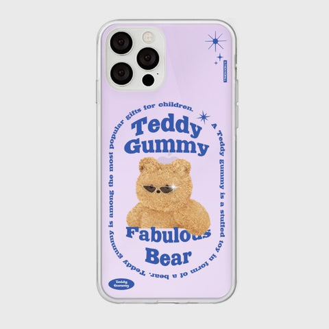 [THENINEMALL] Round Fabulous Bear Mirror Phone Case