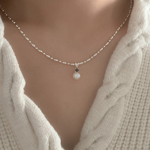 [moat] Sandy Pearl Necklace (3 types) (silver925)
