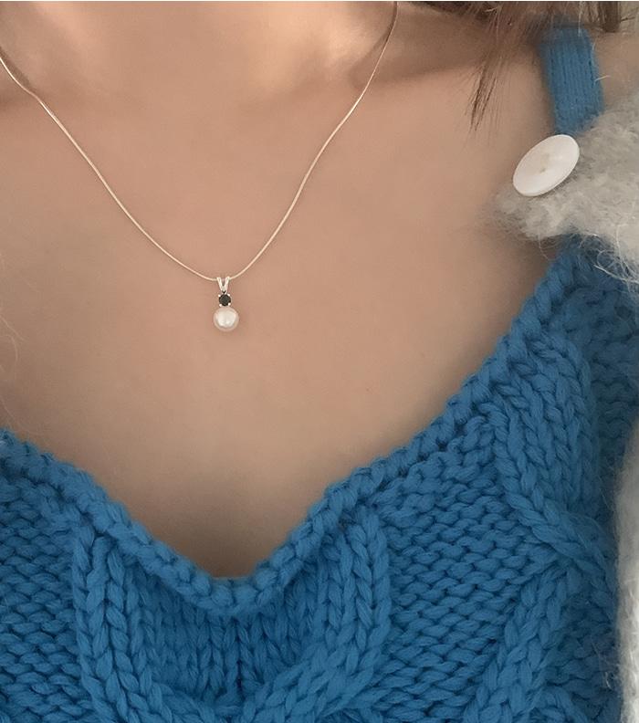 [moat] Sandy Pearl Necklace (3 types) (silver925)