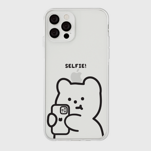 [THENINEMALL] Selfie Gummy Clear Phone Case (3 types)