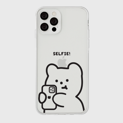 [THENINEMALL] Selfie Gummy Clear Phone Case (3 types)