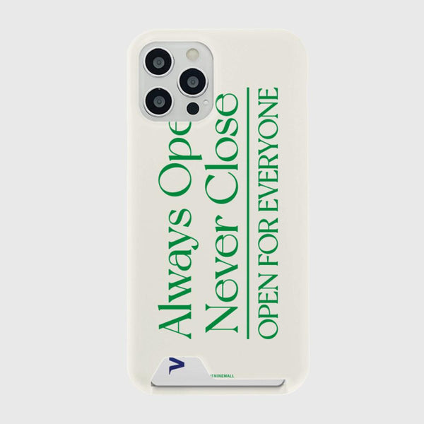 [THENINEMALL] Simple Always Open Hard Phone Case (2 types)