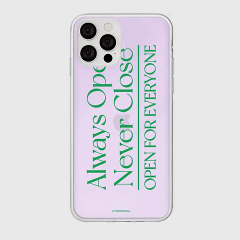 [THENINEMALL] Simple Always Open Mirror Phone Case