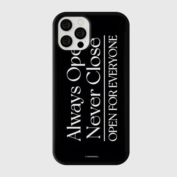 [THENINEMALL] Simple Always Open Hard Phone Case (2 types)