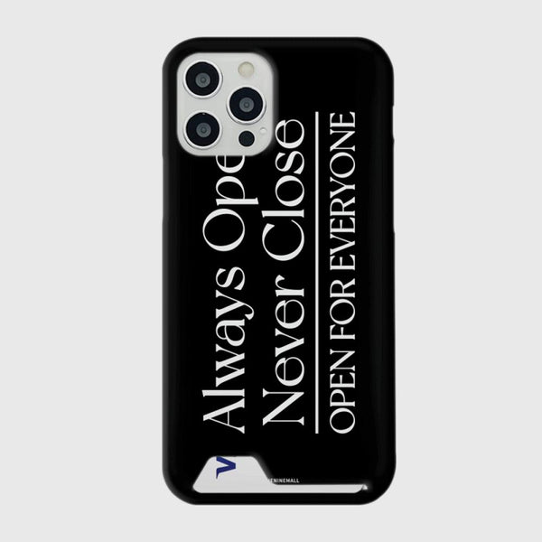 [THENINEMALL] Simple Always Open Hard Phone Case (2 types)