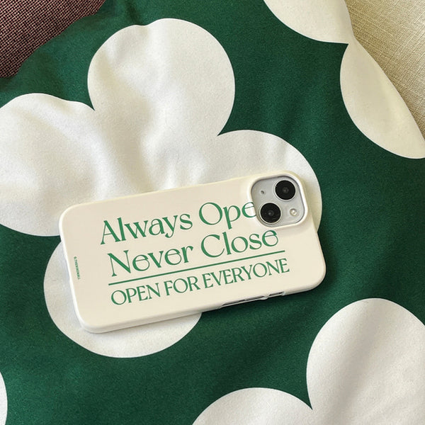 [THENINEMALL] Simple Always Open Hard Phone Case (2 types)