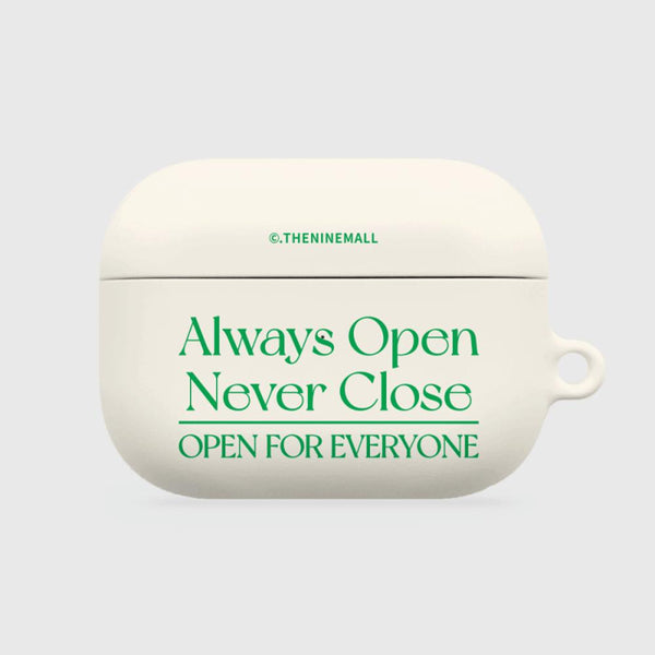 [THENINEMALL] Simple Always Open AirPods Hard Case