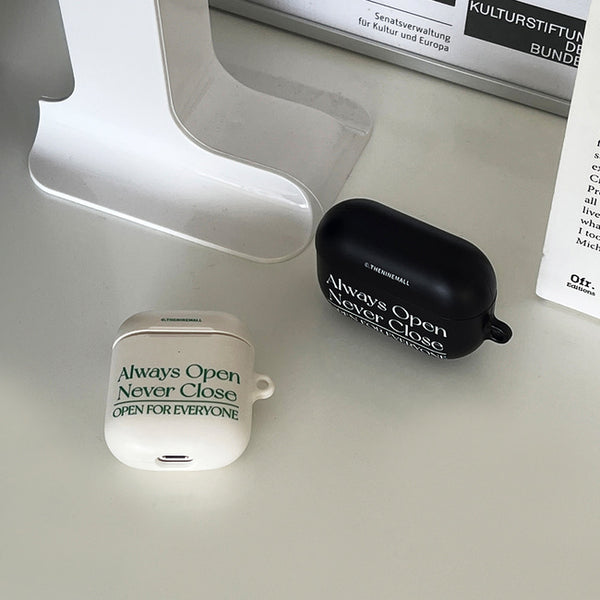 [THENINEMALL] Simple Always Open AirPods Hard Case