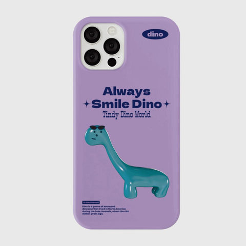 [THENINEMALL] Smile Dino Hard Phone Case (2 types)
