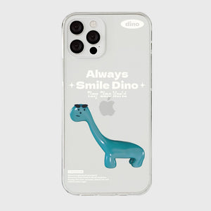 [THENINEMALL] Smile Dino Clear Phone Case (3 types)