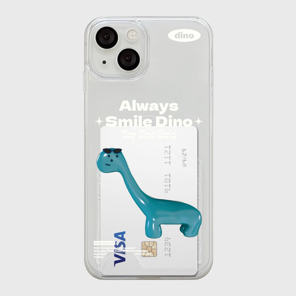 [THENINEMALL] Smile Dino Clear Phone Case (3 types)