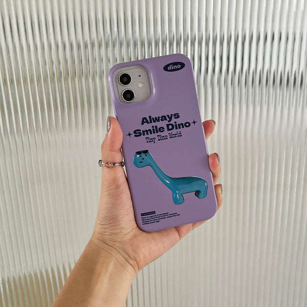 [THENINEMALL] Smile Dino Hard Phone Case (2 types)