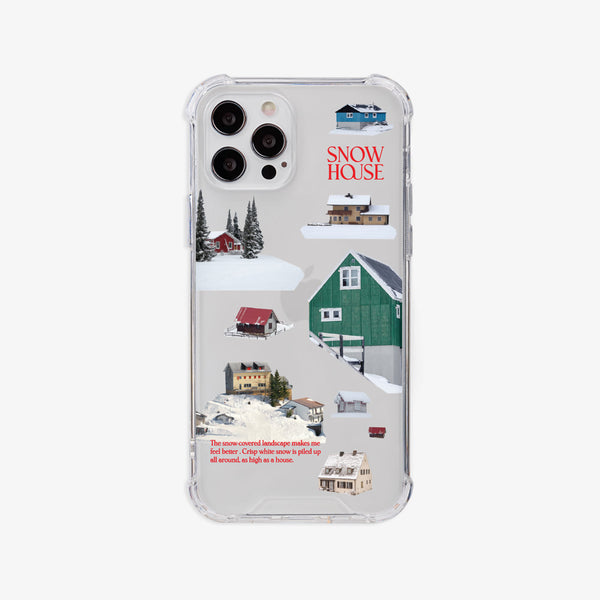 [Mademoment] Snow House Design Clear Phone Case (4 Types)