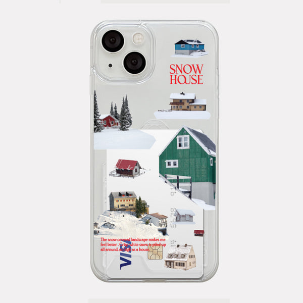 [Mademoment] Snow House Design Clear Phone Case (4 Types)