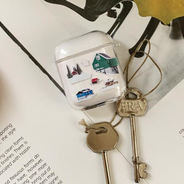 [Mademoment] Snow House Design Clear AirPods Case