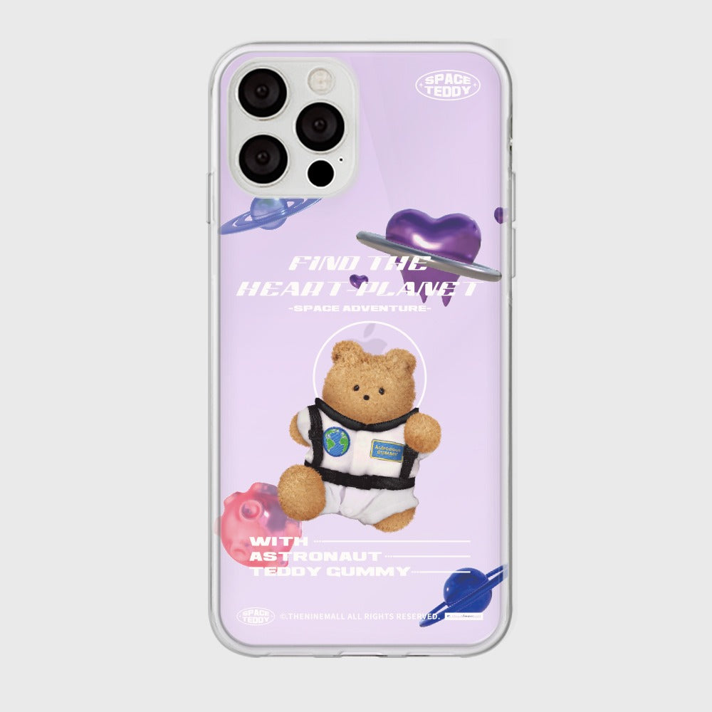 [THENINEMALL] Space Teddy Mirror Phone Case
