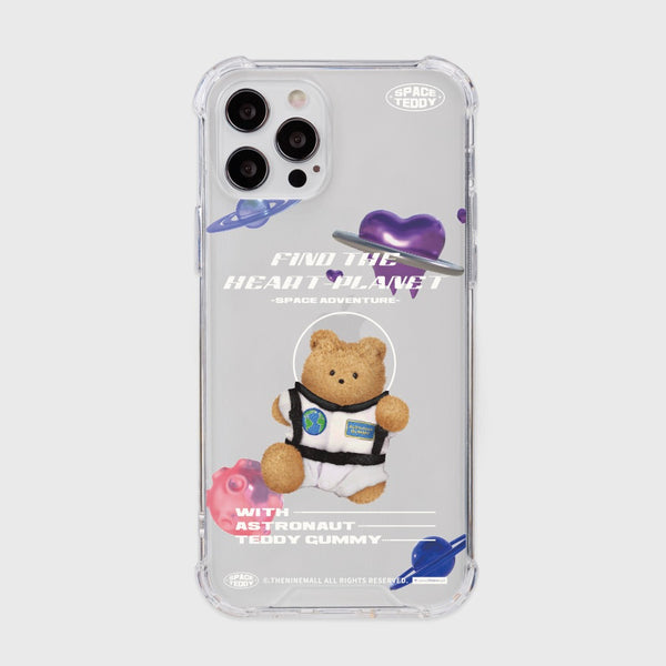 [THENINEMALL] Space Teddy Clear Phone Case (3 types)