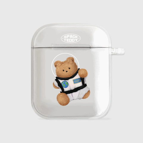 [THENINEMALL] Space Teddy AirPods Clear Case