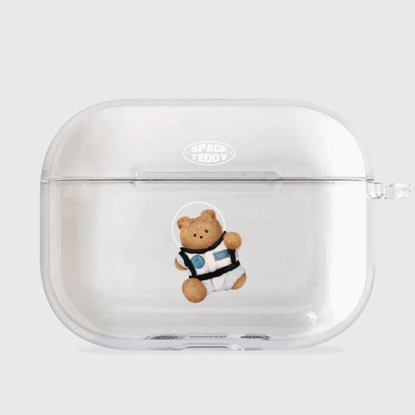 [THENINEMALL] Space Teddy AirPods Clear Case